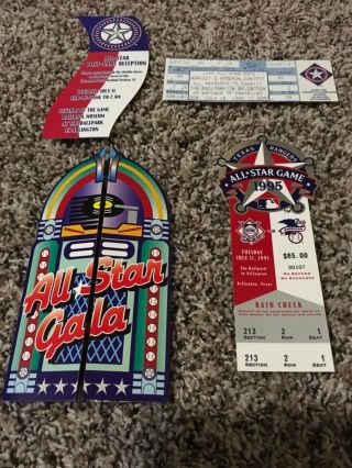 1995 Mlb Baseball All Star Game Ticket,  Home Run Derby,  Gala,  Post Game