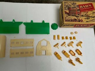 Vintage Marx Plastic Barn Kit,  Incomplete With Box