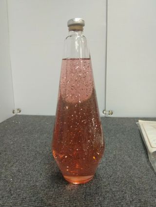 Vintage Lava Lite Lamp Glitter Pink Replacement Glass Bottle Globe 11 "