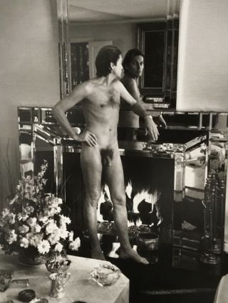 1984 Vintage Male Nude Helmut Berger Movie Actor Helmut Newton Photo Art 11x14