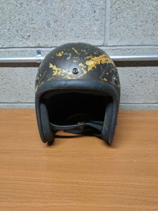 Vintage Motorcycle Helmet Black And Gold - Snell Memorial Foundation