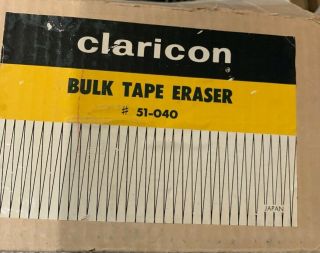 Vintage Claricon Bulk Tape Eraser Recorded Reels 3 " - 7 " - 10 " Demagnitizer