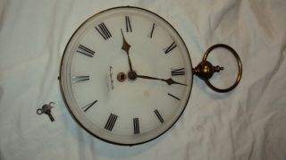 Vintage German? French? Henri Lagin Fils Wall Clock Translucent Pocket Watch