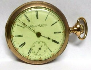 Antique 1904 Illinois 18s 15 Jewel Gold Filled Pocket Watch