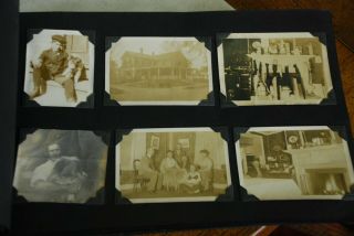 Antique Leather Photo Album With 160,  Pictures - Cars,  People,  Horses,  1920s