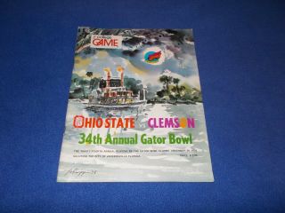 Football Program: 34th Gator Bowl - Ohio State Vs.  Clemson - Dec.  29,  1978