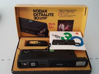 Vintage Kodak Ektralite 30 - 110 Film Camera & Instructions