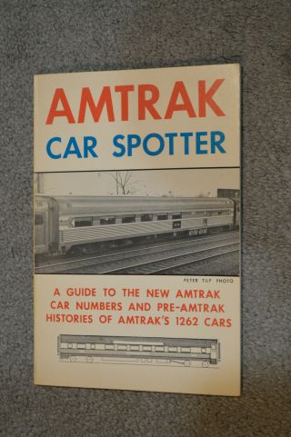 Vintage 1972 Amtrak Car Spotter A Guide To The Amtrak Car Numbers