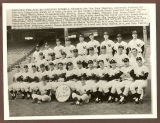 1964 Press Photo Team Picture Of The York Yankees,  Mantle,  Maris,  Berra,