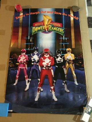 Vintage 1993 Mighty Morphin Power Rangers Saban 642 Mmpr Poster