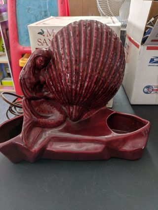 Vintage Mermaid With Shell Tv Lamp