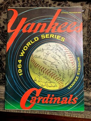 1964 World Series Game 3 Program St.  L Cardinals At York Yankees - Mantle Hr