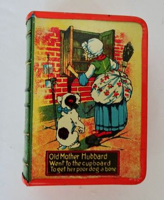 Vintage Kirchhof Old Mother Hubbard Tin Litho Book - Style Bank