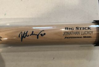 Jonathan Lucroy Autographed Signed Rawlings Adirondack Pro Bat With Wsc