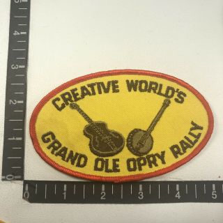 Vtg As - Is - Stain Creative World’s Grand Ole Opry Rally Guitar Banjo Patch 08r3