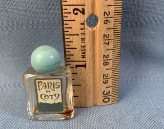 Vintage Perfume Miniature Paris De Coty Eau De Toilette Empty Bottle