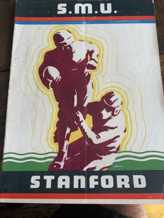 1936 Rose Bowl Football Program,  Stanford Vs.  Southern Methodist Fair