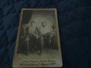 Vintage Texas Rangers James Thomas Bird & John J.  Haynes Of The West Photo Card
