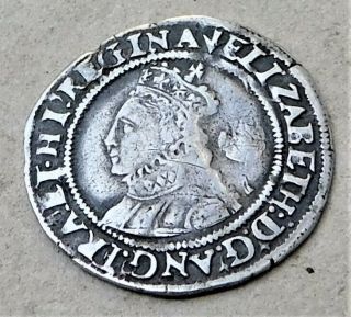 1561 Elizabeth I Threepence Thruppence 3d Vintage Antique