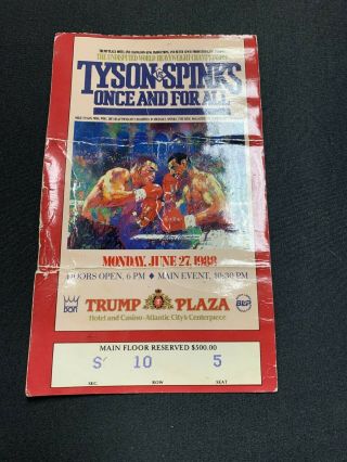 Tyson Vs Spinks Once And For All Fight Full Ticket 6/27/1988