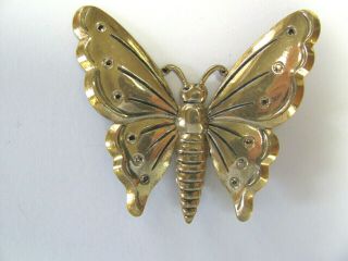 Vintage Signed Sterling Craft By Coro Butterfly Pin,  Jewelry