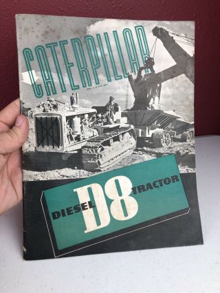 Vintage Caterpillar Diesel D8 Tractor Advertising Brochure Pamphlet