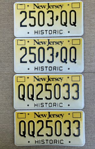Jersey Historic License Plates 2503 Qq / Qq 25033