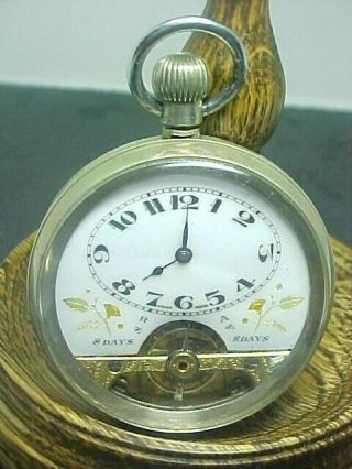 Antique 8 Day Hebdomas Pocket Watch Spares