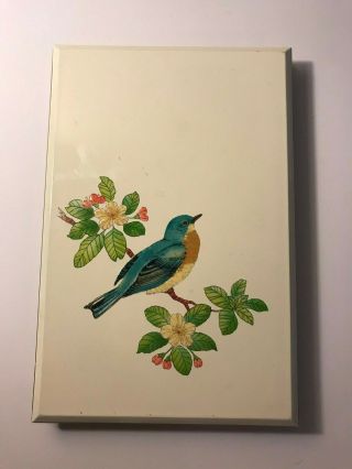 Vintage Otagiri Japan Lacquerware Bird Hardshell Address Book / Blank Pages A - Z