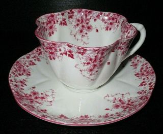 Antique Shelley Porcelain " Dainty Pink " Tea Cup & Saucer,  England