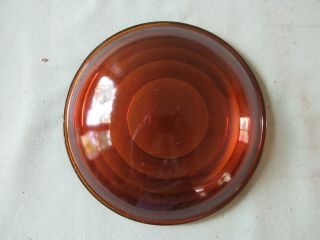 Vintage Amber Kopp Railroad Glass Lens 5 3/8 L X 3 1/2 F No Chips