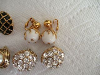 Estate Vintage Clip - On Earrings Set of 6 Pair All Signed Coro,  Bergere,  Marino 3