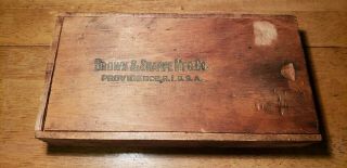 Vintage Brown & Sharpe Mfg Co.  Wood Caliper Box - - Box Only