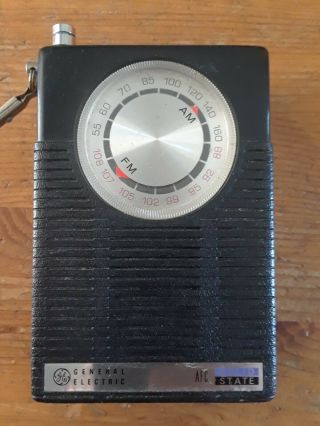 Vintage General Electric Ge P1791e Afc Solid State Am/fm Transistor Pocket Radio
