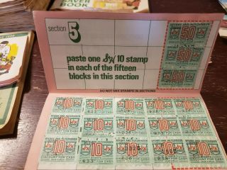 16 VINTAGE S&H GREEN STAMPS BOOKS AND FOLDERS - 3 Different Styles - mostly full 3