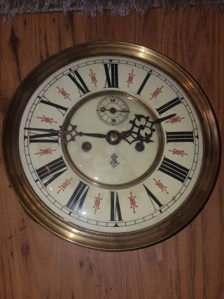 Antique Gustav Becker Clock Face/dial Porcelain For Spares Clock Parts