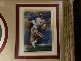 Framed Gartlan Joe Montana Collector’s Plate And Ceramic Football Card 129/950 3
