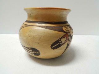 Signed Antique Vintage Hopi Pueblo Indian Olla Form Pot Pottery Jar