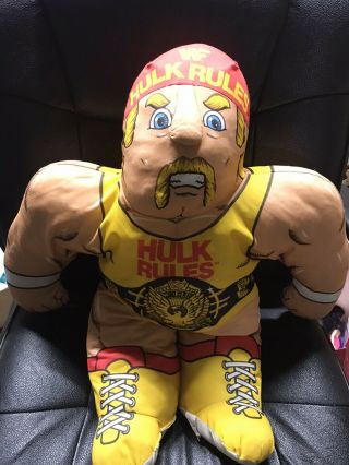 Vintage Wwf 1990 Tonka Wrestling Pillow Hulk Hogan