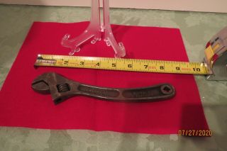 Vintage Bergman Tool Mfg.  Co.  8 Inch Queen City Adjustable Crescent Wrench Usa