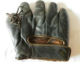 Early Vintage Antique Right Hand Leather Baseball Glove Professional Model 3