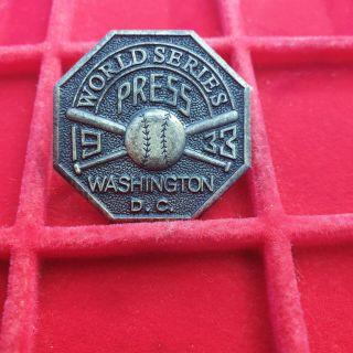 1933 Washington Senators World Series Press Pin