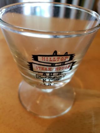 Vintage Cocktail Glass From Frank Giuffrida’s Hilltop Steak House Saugus