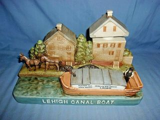 Vintage Mount Hope Decanter Lehigh Canal Boat Empty