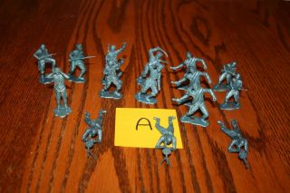 15 Vintage Mpc Metallic Blue Russian Wwii Army Soldiers Tank A - Marx,  Timmee