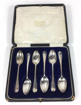 Antique 1916 Josiah Williams & Co Solid Silver Coffee Spoons