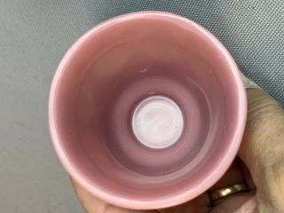 Antique Chinese Pink Peking Glass tea cup Bowl With Enamel Lotus Petal Saucer 3