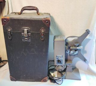 Vintage Keystone 8mm Movie Projector Model R - 37 W/ Case