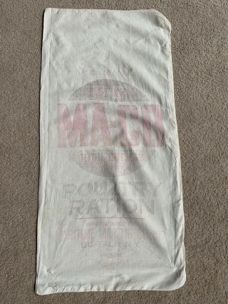 Vtg B - B Ma - Co Feed Bag Sack Cloth Canvas Maritime Milling Co Buffalo Ny 100lb