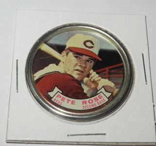 1964 Topps Baseball Coin Pin 82 Pete Rose Cincinnati Reds Ex/mt V1